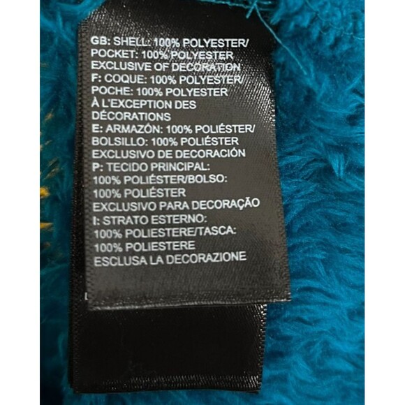 NEW The North Face Fleece Jacket Girls XL 18 Fuzzy Deep Lagoon Blue Soft - Picture 7 of 7